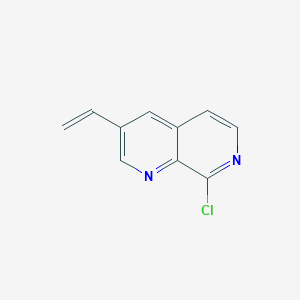 molecular formula C10H7ClN2 B8243956 8-Chloro-3-vinyl-1,7-naphthyridine 