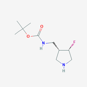 molecular formula C10H19FN2O2 B8243977 tert-Butyl (((3R,4S)-4-fluoropyrrolidin-3-yl)methyl)carbamate 
