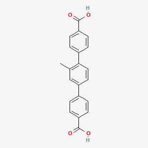 molecular formula C21H16O4 B8243989 2'-Methyl-[1,1':4',1''-terphenyl]-4,4''-dicarboxylic acid 