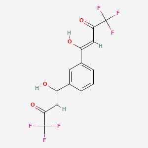 molecular formula C14H8F6O4 B8243995 4,4'-(1,3-Phenylene)bis(1,1,1-trifluoro-4-hydroxybut-3-en-2-one) 