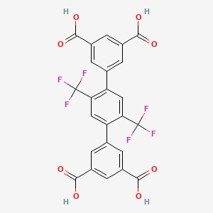 molecular formula C24H12F6O8 B8244041 2',5'-Bis(trifluoromethyl)-[1,1':4',1''-terphenyl]-3,3'',5,5''-tetracarboxylic acid 