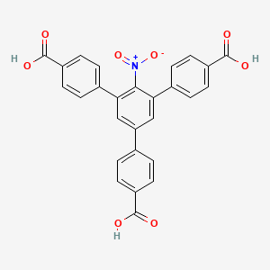 molecular formula C27H17NO8 B8244056 5'-(4-Carboxyphenyl)-2'-nitro-[1,1':3',1''-terphenyl]-4,4''-dicarboxylic acid 