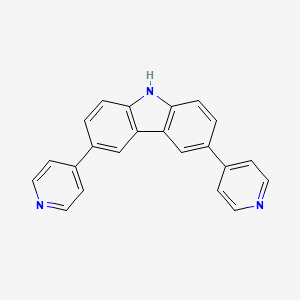 molecular formula C22H15N3 B8244154 3,6-Di(pyridin-4-yl)-9H-carbazole 