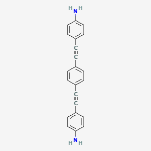 molecular formula C22H16N2 B8244169 4,4'-(1,4-Phenylenebis(ethyne-2,1-diyl))dianiline 