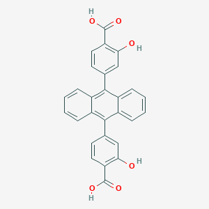 molecular formula C28H18O6 B8244178 4,4'-(Anthracene-9,10-diyl)bis(2-hydroxybenzoic acid) 