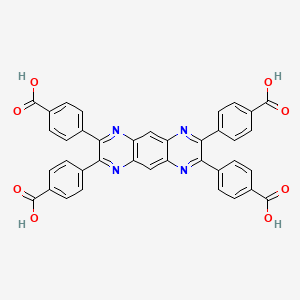 molecular formula C38H22N4O8 B8244202 4,4',4'',4'''-(Pyrazino[2,3-g]quinoxaline-2,3,7,8-tetrayl)tetrabenzoic acid 