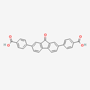 molecular formula C27H16O5 B8244209 4,4'-(9-Oxo-9H-fluorene-2,7-diyl)dibenzoic acid 