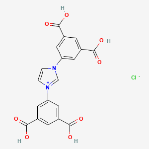 molecular formula C19H13ClN2O8 B8244224 1,3-Bis(3,5-dicarboxyphenyl)-1H-imidazol-3-ium chloride 