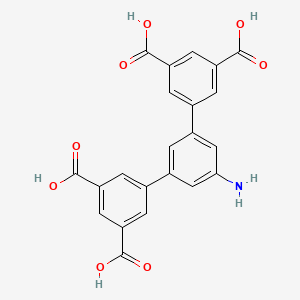 molecular formula C22H15NO8 B8244240 5'-Amino-[1,1':3',1''-terphenyl]-3,3'',5,5''-tetracarboxylic acid 