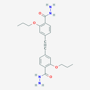 molecular formula C22H26N4O4 B8244247 4,4'-(Ethyne-1,2-diyl)bis(2-propoxybenzohydrazide) 