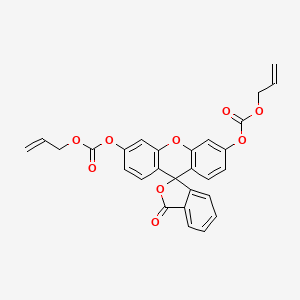molecular formula C28H20O9 B8244274 Diallyl (3-oxo-3H-spiro[isobenzofuran-1,9'-xanthene]-3',6'-diyl) dicarbonate 