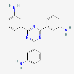 molecular formula C21H18N6 B8244291 3,3',3''-(1,3,5-Triazine-2,4,6-triyl)trianiline 