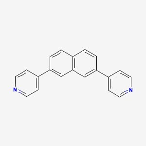 molecular formula C20H14N2 B8244298 2,7-Di(pyridin-4-yl)naphthalene 