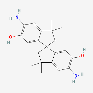 molecular formula C21H26N2O2 B8244352 5,5'-Diamino-2,2',3,3'-tetrahydro-3,3,3',3'-tetramethyl-1,1'-spirobi[1H-indene]-6,6'-diol 