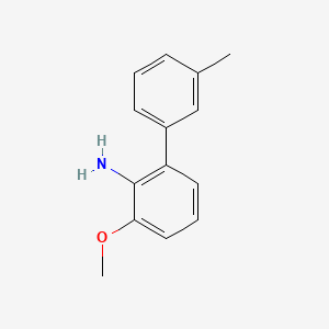 molecular formula C14H15NO B8244414 3-Methoxy-3'-methyl-[1,1'-biphenyl]-2-amine 