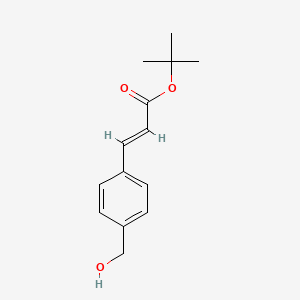 molecular formula C14H18O3 B8244421 4-(Hydroxymethyl)-trans-cinnamic acid tert-butyl ester 