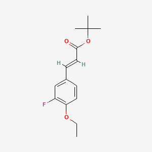 molecular formula C15H19FO3 B8244425 (E)-tert-Butyl 3-(4-ethoxy-3-fluorophenyl)acrylate 