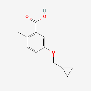 molecular formula C12H14O3 B8244437 5-(Cyclopropylmethoxy)-2-methylbenzoic acid 