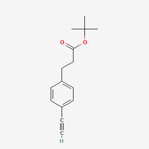 molecular formula C15H18O2 B8244465 Tert-butyl 3-(4-ethynylphenyl)propanoate 