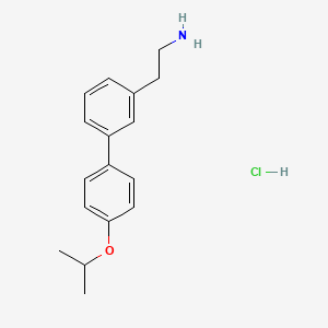 molecular formula C17H22ClNO B8244485 2-(4'-Isopropoxy-[1,1'-biphenyl]-3-yl)ethanamine hydrochloride 