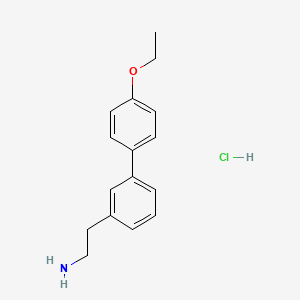 molecular formula C16H20ClNO B8244493 2-(4'-Ethoxy-[1,1'-biphenyl]-3-yl)ethanamine hydrochloride 