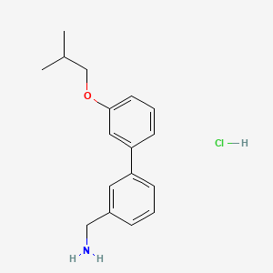 molecular formula C17H22ClNO B8244510 (3'-Isobutoxy-[1,1'-biphenyl]-3-yl)methanamine hydrochloride 