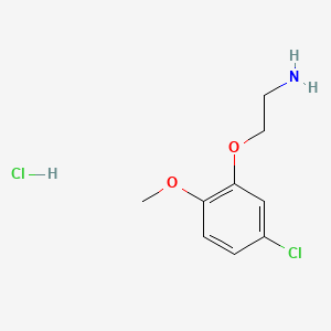 molecular formula C9H13Cl2NO2 B8244512 2-(5-Chloro-2-methoxyphenoxy)ethanamine hydrochloride 