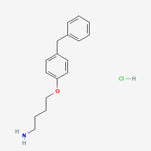 molecular formula C17H22ClNO B8244524 4-(4-Benzylphenoxy)butan-1-amine hydrochloride 