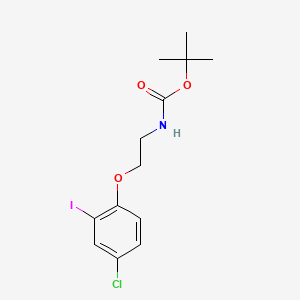 molecular formula C13H17ClINO3 B8244544 tert-Butyl (2-(4-chloro-2-iodophenoxy)ethyl)carbamate 