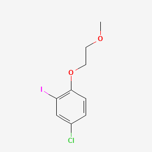 molecular formula C9H10ClIO2 B8244554 4-Chloro-2-iodo-1-(2-methoxyethoxy)benzene 