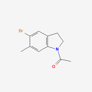 molecular formula C11H12BrNO B8244565 1-(5-Bromo-6-methyl-indolin-1-yl)ethanone 