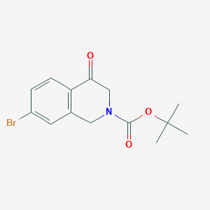 molecular formula C14H16BrNO3 B8244575 Tert-butyl 7-bromo-4-oxo-1,3-dihydroisoquinoline-2-carboxylate 