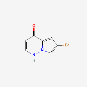 molecular formula C7H5BrN2O B8244582 6-Bromopyrrolo[1,2-b]pyridazin-4-ol 