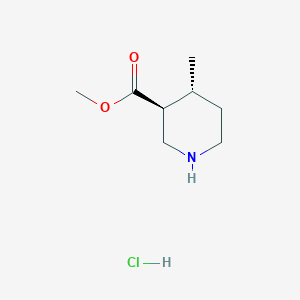 molecular formula C8H16ClNO2 B8244618 Methyl (3S,4R)-4-methylpiperidine-3-carboxylate hydrochloride 