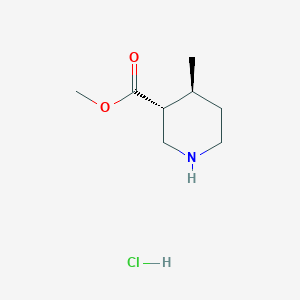 molecular formula C8H16ClNO2 B8244621 methyl (3R,4S)-4-methylpiperidine-3-carboxylate;hydrochloride CAS No. 1009376-55-9