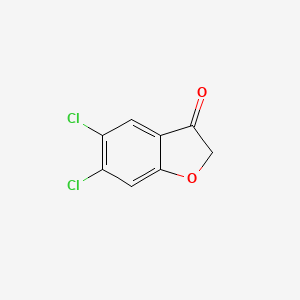 molecular formula C8H4Cl2O2 B8244624 5,6-Dichlorobenzofuran-3-one 