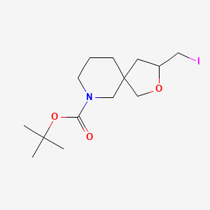 molecular formula C14H24INO3 B8244660 Tert-butyl 3-(iodomethyl)-2-oxa-9-azaspiro[4.5]decane-9-carboxylate 