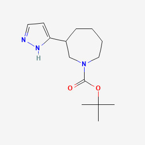 molecular formula C14H23N3O2 B8244668 tert-butyl 3-(1H-pyrazol-3-yl)azepane-1-carboxylate 