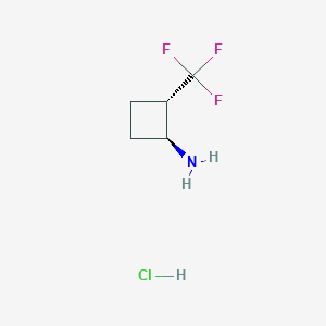 trans-2-(Trifluoromethyl)cyclobutanamine;hydrochloride