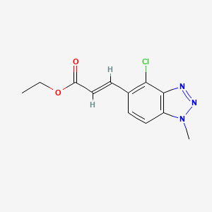 molecular formula C12H12ClN3O2 B8244699 (E)-Ethyl 3-(4-chloro-1-methyl-1H-benzo[D][1,2,3]triazol-5-YL)acrylate 