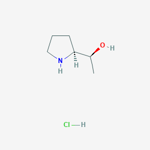 molecular formula C6H14ClNO B8244714 (1S)-1-[(2S)-pyrrolidin-2-yl]ethanol;hydrochloride 