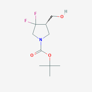 molecular formula C10H17F2NO3 B8244718 tert-Butyl (S)-3,3-difluoro-4-(hydroxymethyl)pyrrolidine-1-carboxylate 