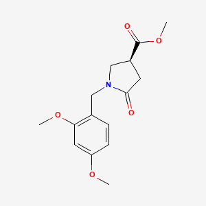 molecular formula C15H19NO5 B8244738 methyl (3S)-1-[(2,4-dimethoxyphenyl)methyl]-5-oxo-pyrrolidine-3-carboxylate 