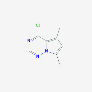 molecular formula C8H8ClN3 B8244809 4-Chloro-5,7-dimethylpyrrolo[2,1-f][1,2,4]triazine 