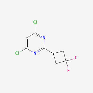 molecular formula C8H6Cl2F2N2 B8244823 4,6-Dichloro-2-(3,3-difluorocyclobutyl)pyrimidine 