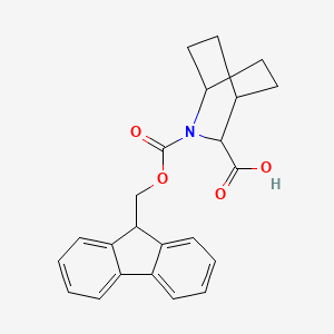 molecular formula C23H23NO4 B8244829 2-(9H-fluoren-9-ylmethoxycarbonyl)-2-azabicyclo[2.2.2]octane-3-carboxylic acid 