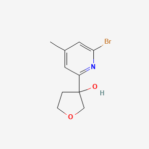 molecular formula C10H12BrNO2 B8244891 3-(6-Bromo-4-methyl-2-pyridyl)tetrahydrofuran-3-ol 