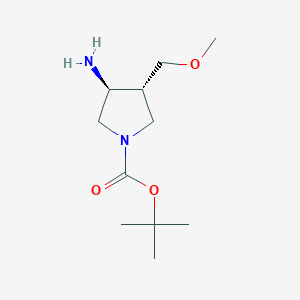molecular formula C11H22N2O3 B8244952 Tert-butyl trans-3-amino-4-(methoxymethyl)pyrrolidine-1-carboxylate 