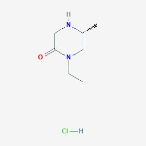 molecular formula C7H15ClN2O B8244959 (R)-1-Ethyl-5-methylpiperazin-2-one hydrochloride 