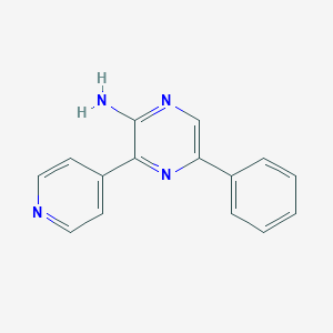 molecular formula C15H12N4 B8245002 5-Phenyl-3-(pyridin-4-YL)pyrazin-2-amine 